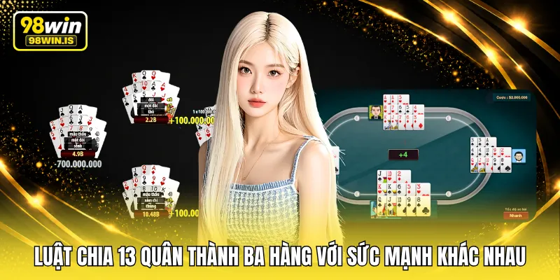 Luật chia 13 quân thành ba hàng với sức mạnh khác nhau